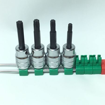  KTC ケーティーシー 工具 ハンドツール T型トルクスビットソケットセット 程度A 7本組 台座有 TBT407T