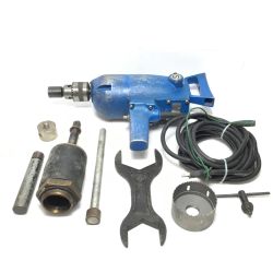 ΘΘ 大肯精密 穿孔機 程度C 付属品完備 コード式 ガス用 密閉型 MD-117 ブルー Cランク