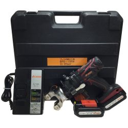 ΘΘ DAIA 圧着機 プレス式締付工具 充電器・充電池2個・ケース付 コードレス式 14.4v BPD-15R型 レッド×ブラック Bランク