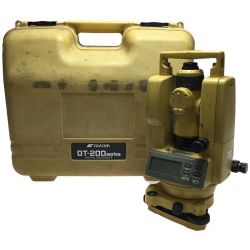 ΘΘ TOPCON レーザー機器 セオドライト ケース付 DT-214 イエロー Bランク