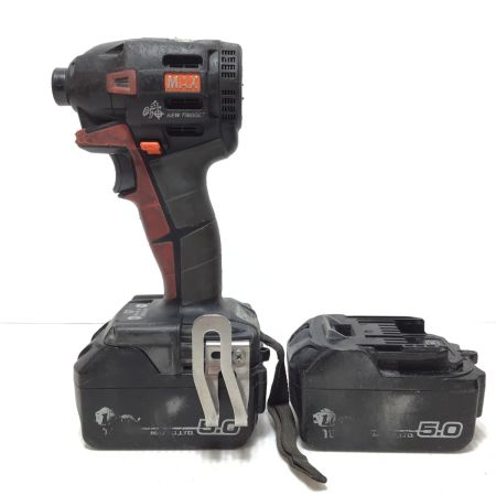  MAX マックス インパクトドライバ コードレス式 18v 充電池2個付  程度C PJ-ID153 レッド