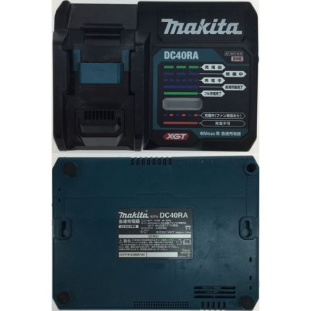  MAKITA マキタ エアダスター AS001GRD 40v 充電器・充電池1個・ケース・ノズル各種・アタッチメント付 程度B AS001GRD グリーン