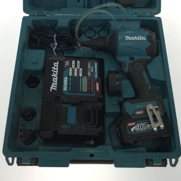 MAKITA マキタ エアダスター AS001GRD 40v 充電器・充電池1個・ケース・ノズル各種・アタッチメント付 程度B AS001GRD  グリーン｜中古｜なんでもリサイクルビッグバン