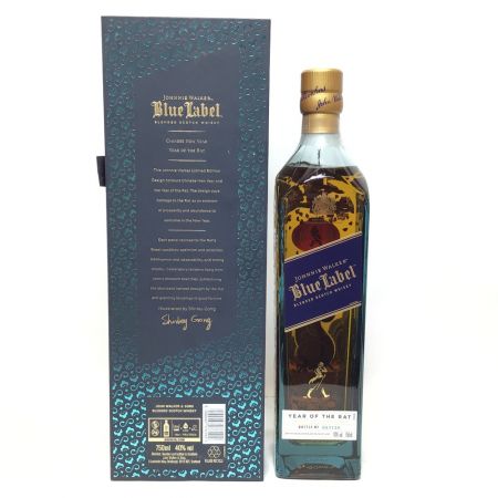  Johnnie Walker ジョニーウォーカー ウィスキー スコッチ BlueLabel 40% イヤーオブザラット 750ml 