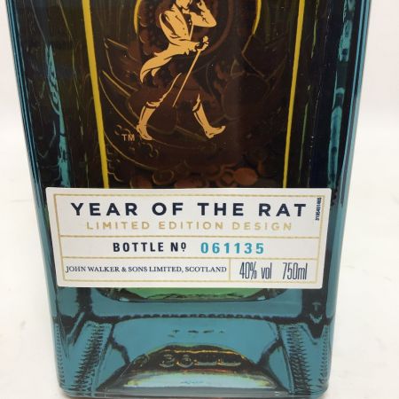  Johnnie Walker ジョニーウォーカー ウィスキー スコッチ BlueLabel 40% イヤーオブザラット 750ml 
