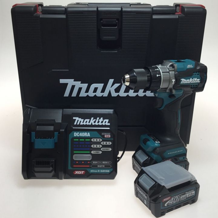 MAKITA マキタ ドライバドリル 40v 充電器・充電池2個・ケース付 未使用品 HP001GRDX ブルー｜中古｜なんでもリサイクルビッグバン