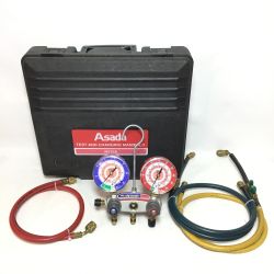 ΘΘ アサダ Asada マニホールド  ケース付 R410A Bランク