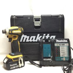 ΘΘ MAKITA マキタ インパクトドライバ 程度B 充電器・充電池2個・ケース付 コードレス式 18v  TD172DGXFV イエロー Bランク