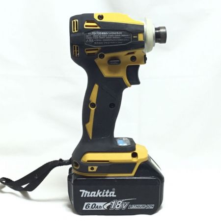  MAKITA マキタ インパクトドライバ 程度B 充電器・充電池2個・ケース付 コードレス式 18v  TD172DGXFV イエロー