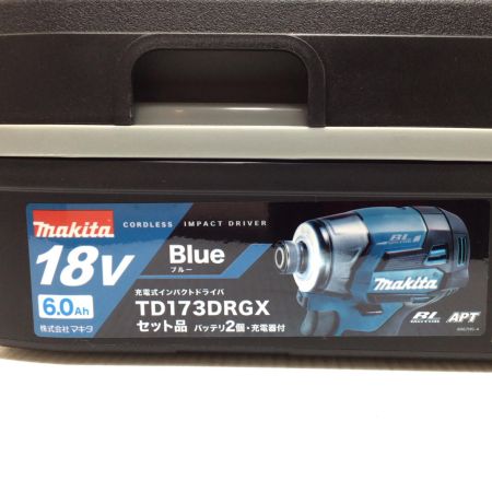  MAKITA マキタ インパクトドライバ 未使用品(S) ケース付 コードレス式 18v TD173D ブルー