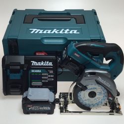 ΘΘ MAKITA マキタ 充電式マルノコ 丸のこ 未使用品(S) 付属品完備 コードレス式 125mm 40v HS006GRDX ブルー Sランク