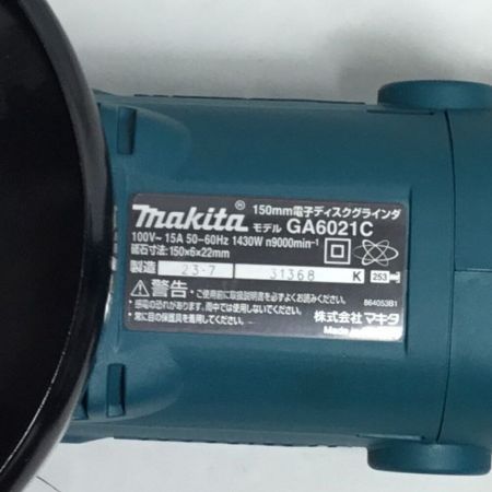  MAKITA マキタ ディスクグラインダー 未使用品(S) 付属品完備 コードレス式 150mm 100v ③ GA6021C グリーン