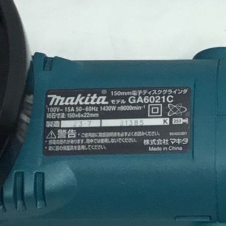  MAKITA マキタ ディスクグラインダー 未使用品(S) 付属品完備 コードレス式 150mm 100v ④ GA6021C グリーン