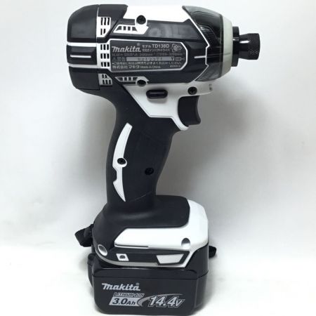  MAKITA マキタ インパクトドライバ 14.4v 未使用品 付属品完備 TD138DRFX ホワイト×ブラック