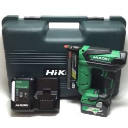 ΘΘ HiKOKI ハイコーキ コードレスピン釘打機 未使用品(S) 充電器・充電池1個・ケース付 コードレス式 18v NP18DSAL グリーン Sランク