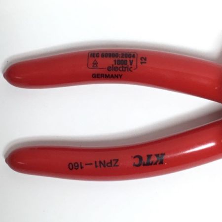  KTC ケーティーシー 絶縁ニッパ ニッパー 未使用品 ZPN1-160 レッド