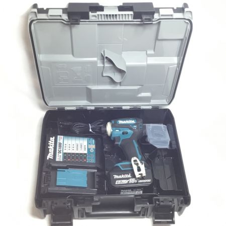  MAKITA マキタ インパクトドライバ 18v 充電器・充電池1個・ケース付 程度B TD172DRGX ブルー