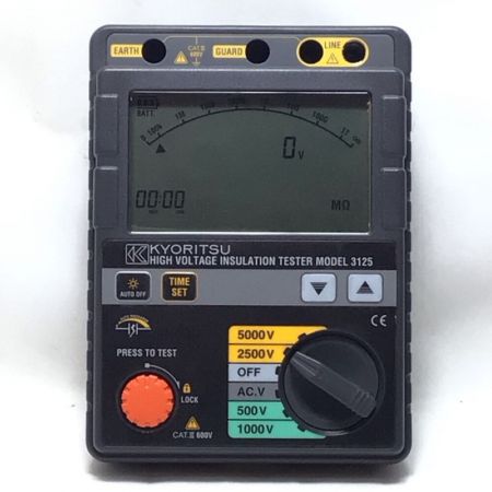  KYORITSU 4レンジ 電池式高電圧絶縁抵抗計 程度B 3125 グレー