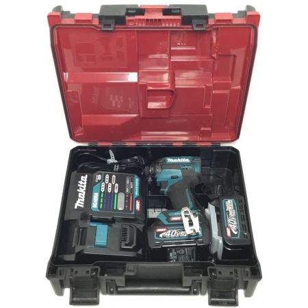  MAKITA マキタ インパクトドライバ 40v 充電器・充電池2個・ケース付 コードレス式 程度A TD002G ブルー