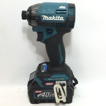  MAKITA マキタ インパクトドライバ 40v 充電器・充電池2個・ケース付 コードレス式 程度A TD002G ブルー