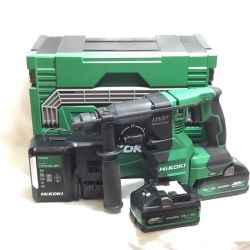 ΘΘ HiKOKI ハイコーキ ハンマドリル 28mm 36v 充電器・充電池2個・ケース付 DH3628DA グリーン Cランク