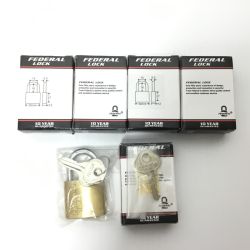 ΘΘ FEDERAL 南京錠 未使用品(S) 6個セット/マスターキー付 XD30-MK-KD6 Sランク