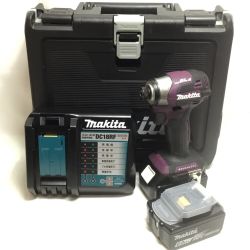 ΘΘ MAKITA マキタ インパクトドライバ 程度A 充電器・充電池2個・ケース付 コードレス式 18v TD173DGXAP パープル Aランク