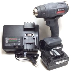 ΘΘ KYOCERA キョウセラ ヒートガン 18v 充電器・充電池2個付 DHAG180 ブラック Bランク