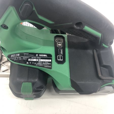 ДД HITACHI 日立 コードレス丸のこ 充電器・充電池1個・ケース付  125mm 18v C18DBL グリーン