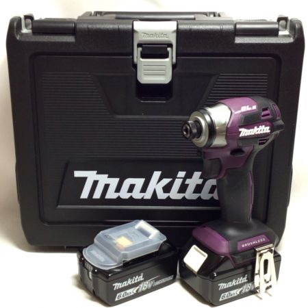  MAKITA マキタ インパクトドライバ 未使用品 充電池2個・ケース付 TD173DXAP パープル