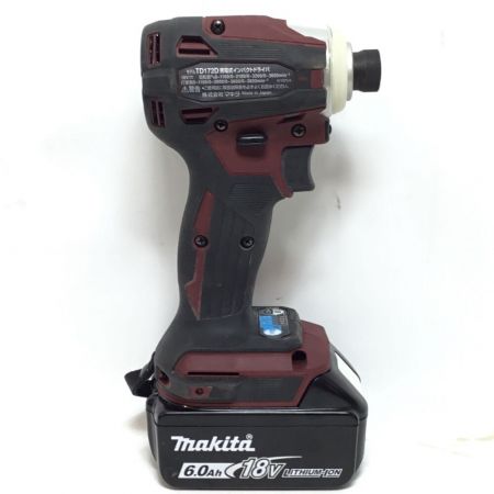  MAKITA マキタ インパクトドライバ 18v 充電器・充電池2個・ケース付 程度A TD172D レッド