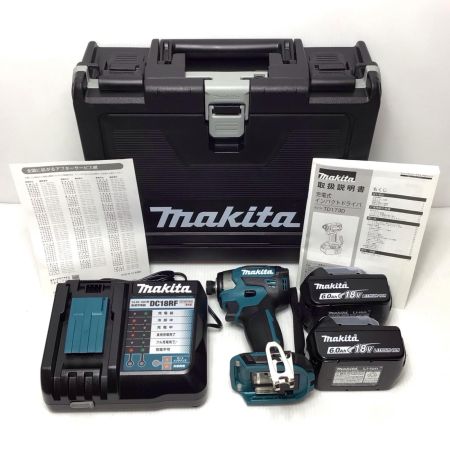  MAKITA マキタ インパクトドライバ 未使用品(S) 付属品完備 コードレス式 18v TD173DRGX ブルー