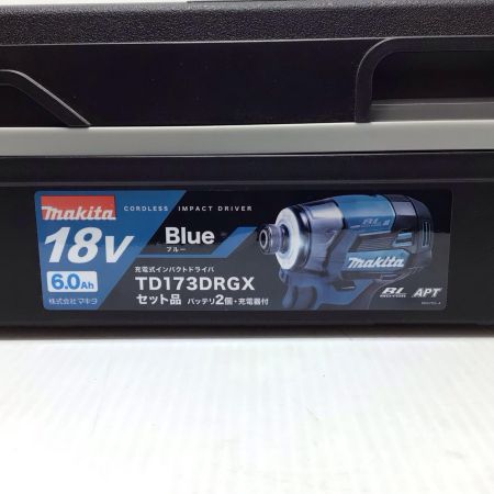  MAKITA マキタ インパクトドライバ 未使用品(S) 付属品完備 コードレス式 18v TD173DRGX ブルー