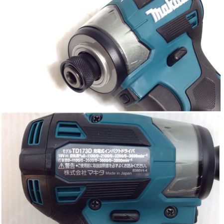  MAKITA マキタ インパクトドライバ 未使用品(S) 付属品完備 コードレス式 18v TD173DRGX ブルー