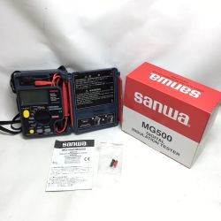 ΘΘ SANWA 三和 絶縁抵抗計 接地抵抗計（アーステスター） MG500 ネイビー Aランク
