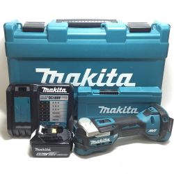 ΘΘ MAKITA マキタ マルチツール 18v 充電器・充電池1個・アタッチメント・ケース付 TM52D ブルー Aランク