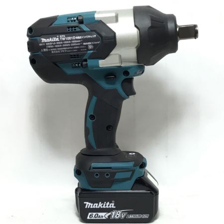  MAKITA マキタ インパクトレンチ 18v 程度B 充電器・充電池2個・ケース付 サビ有 長期保管品 TW1001DRGX ブルー