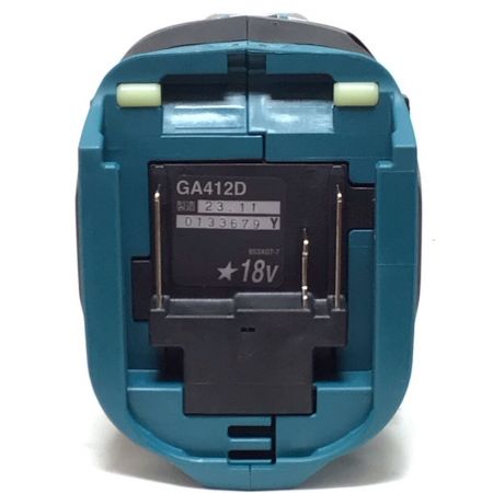  MAKITA マキタ ディスクグラインダー 18v 未使用品 充電器・充電池2個・ケース付 GA412DRGX ブルー