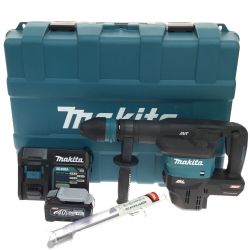 ΘΘ MAKITA マキタ 充電式ハンマ 40v 充電器・充電池1個・ケース付 程度A HM001G ブルー Aランク