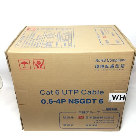  日本製線株式会社 UTPケーブル Cat6 ホワイト 0.5-4PNSGDT6