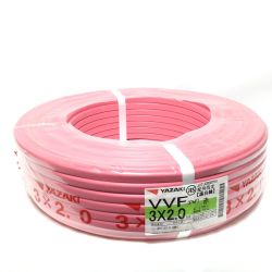 ΘΘ YAZAKI VVFケーブル 3×2.0mm 100m 未使用品 1 Sランク