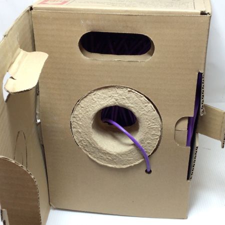  日本製線株式会社 UTPケーブル Cat 5e 未使用品(S) パープル 箱イタミ有 0.5-4PNSEDT パープル