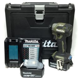 ΘΘ MAKITA マキタ インパクトドライバ 18v 充電器・充電池2個・ケース付 程度A TD173D オリーブ Aランク