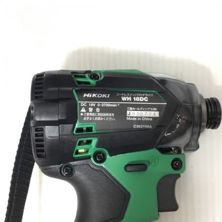  HiKOKI ハイコーキ インパクトドライバ 未使用品(S) 付属品完備 コードレス式 18v WH18DC グリーン