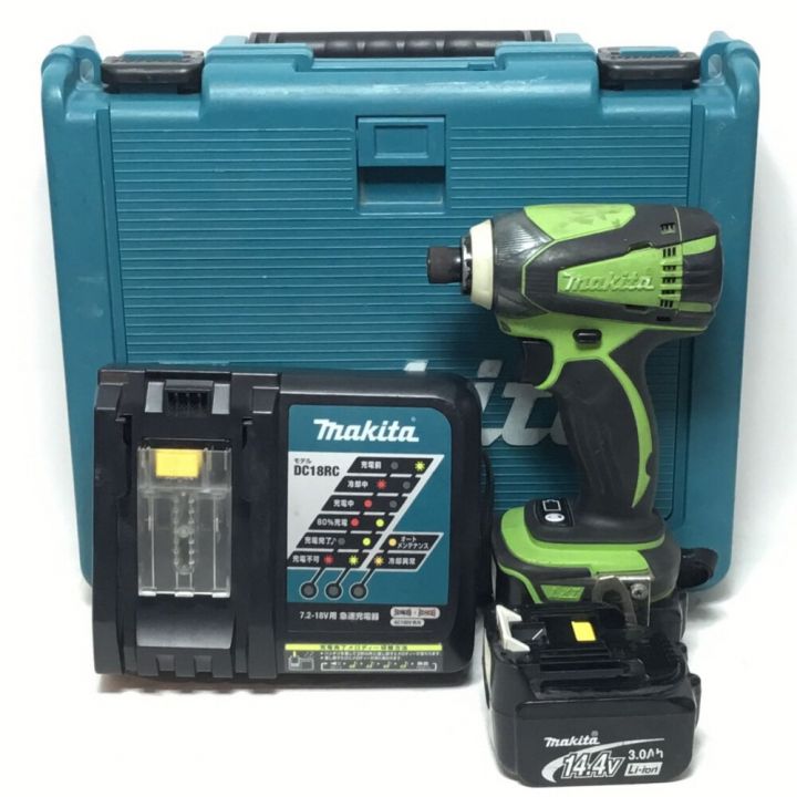 MAKITA マキタ インパクトドライバ 14v 充電器・充電池2個・ケース付 程度C TD134D 黄緑｜中古｜なんでもリサイクルビッグバン