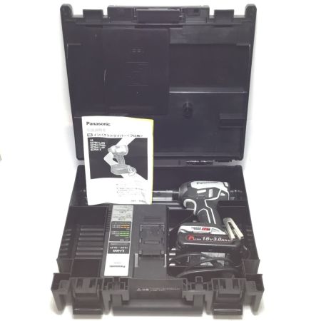  Panasonic パナソニック インパクトドライバ 18v 充電器・充電池1個・ケース付 コードレス式 程度B EZ76A1 ホワイト