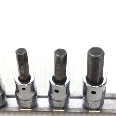  Snap-on スナップオン ソケット6本セット 程度C 4-10 軸グラつき有・6mm先端ネジ曲がり有・5mm斜めになっている  FAM