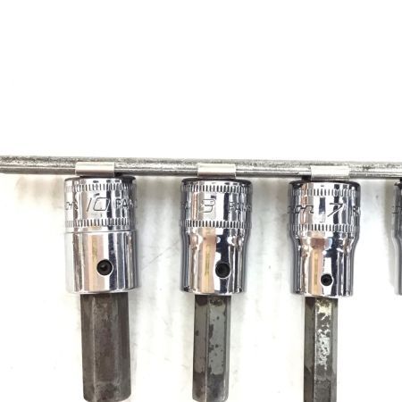  Snap-on スナップオン ソケット6本セット 程度C 4-10 軸グラつき有・6mm先端ネジ曲がり有・5mm斜めになっている  FAM