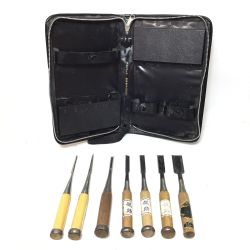 ΘΘ  大工道具 ノミ  ケース付 7本セット Bランク