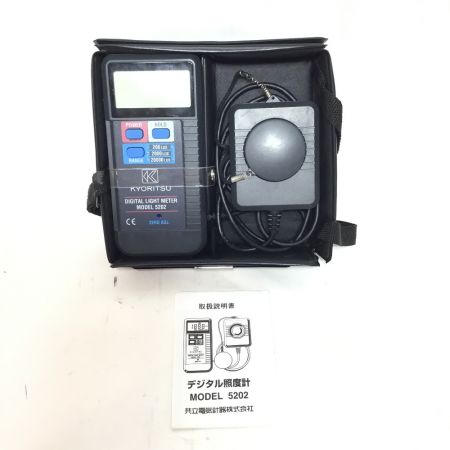  KYORITSU 共立電気計器 デジタル照度計 MODEL5202 ケース付